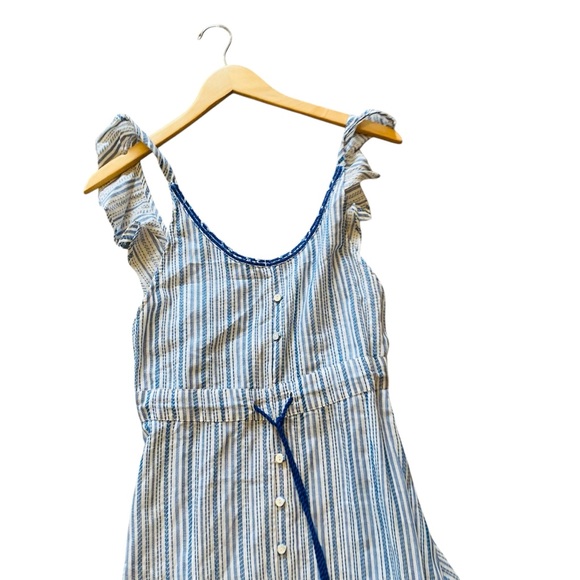 Anthropologie Raga NWT Delphina Ruffle Strap Stripe Maxi Dress Blue Size XS - Picture 7 of 15